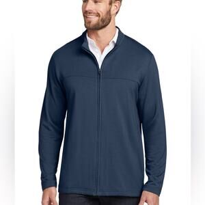 Travis Mathew Men's Newport Full-Zip Fleece Jacket Navy Blue Size  Large